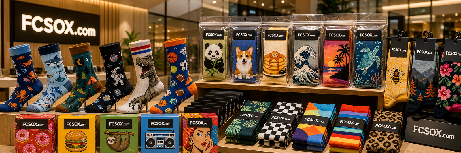 FCSOX custom sock packaging showcase