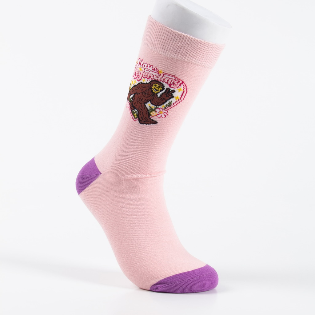 Custom sunflower jacquard sock sample