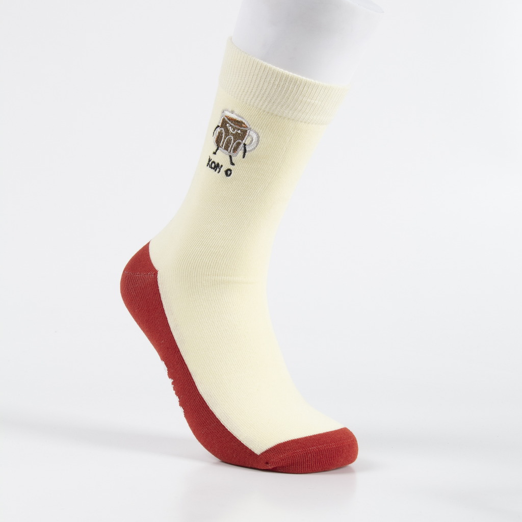Custom hippo jacquard sock sample