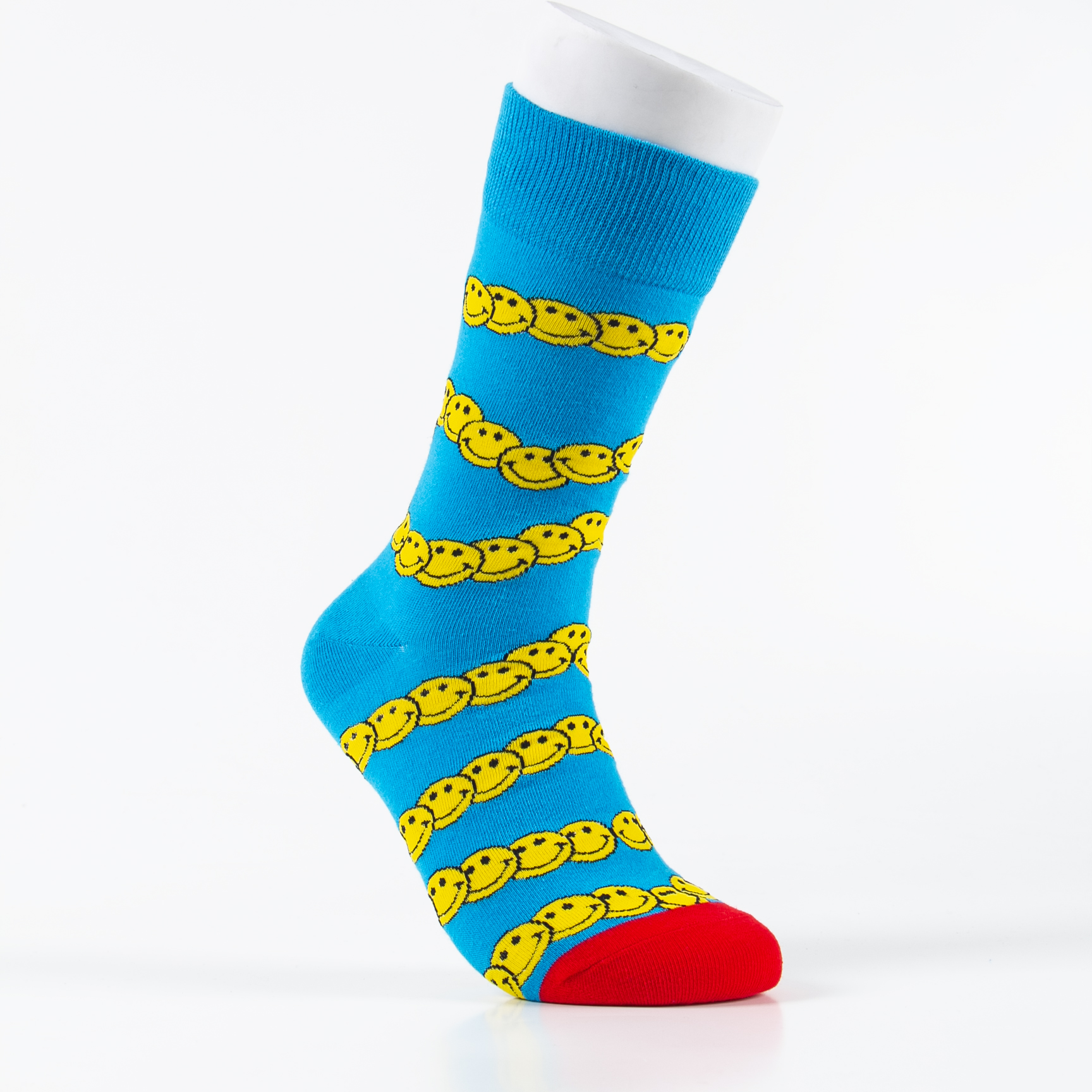 Custom crane jacquard sock sample