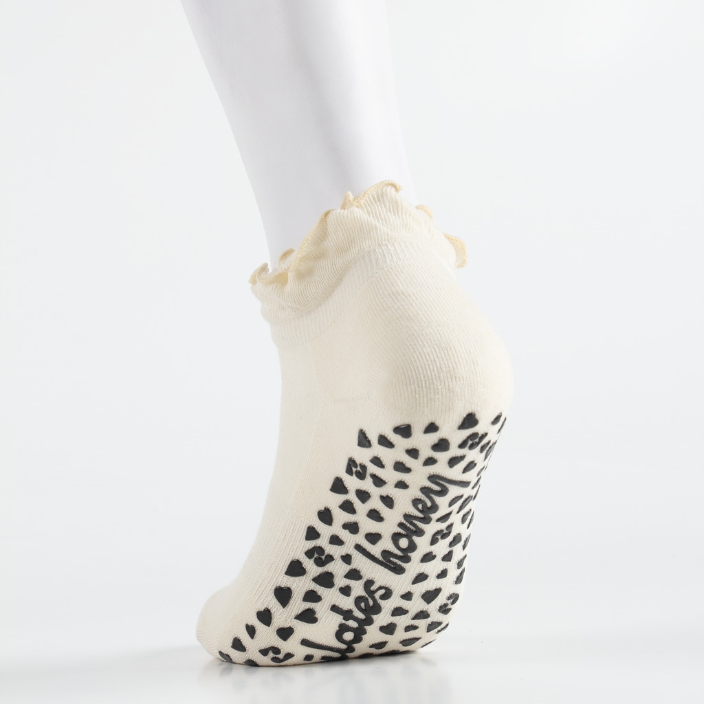 Custom cream grip sock sample