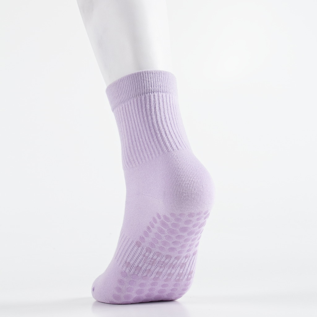 Custom purple grip sock sample