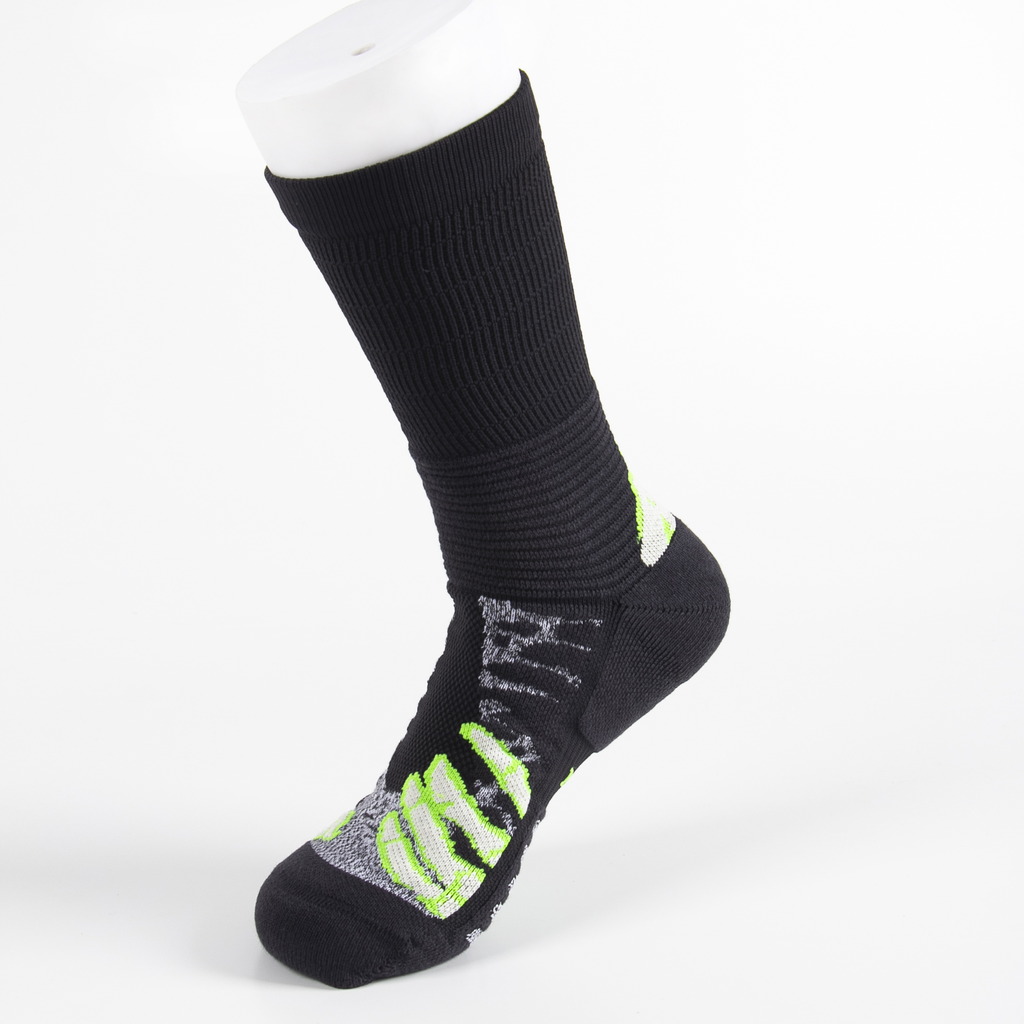 Black performance sports sock sample