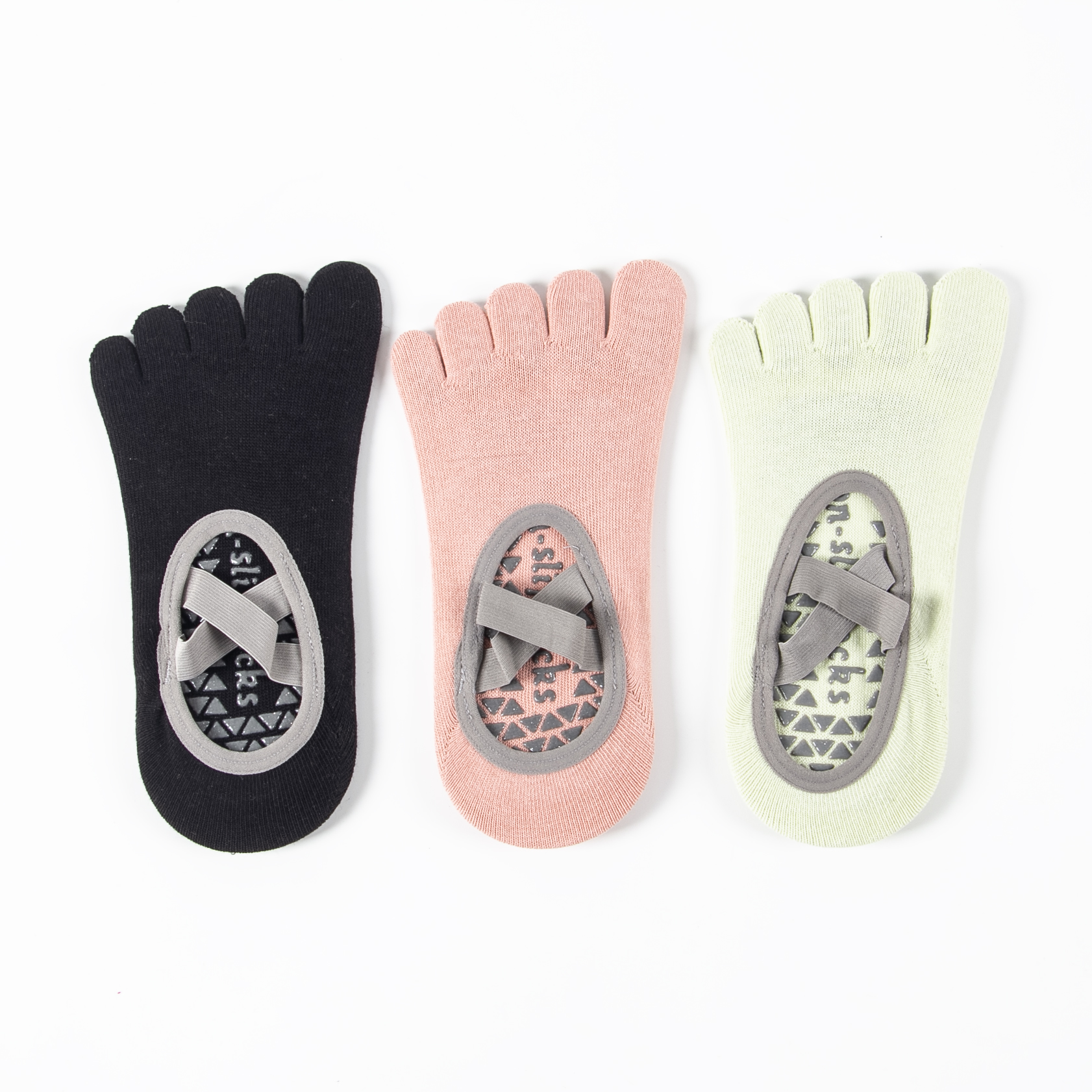 Custom ballet five toe grip sock sample